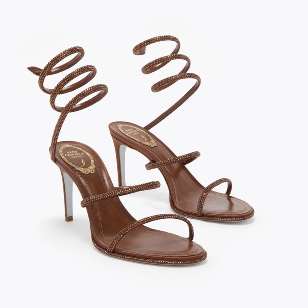 Rene Caovilla Cleo Brown Sandal